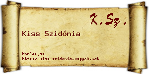 Kiss Szidónia névjegykártya