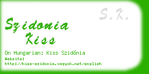 szidonia kiss business card